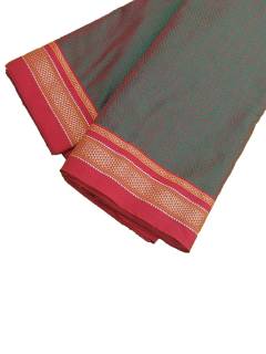 Khana / Khunn Blouse Piece - Silver Green with Maroon blend Khana / Khunn Blouse Piece - Silver Green with Maroon blend