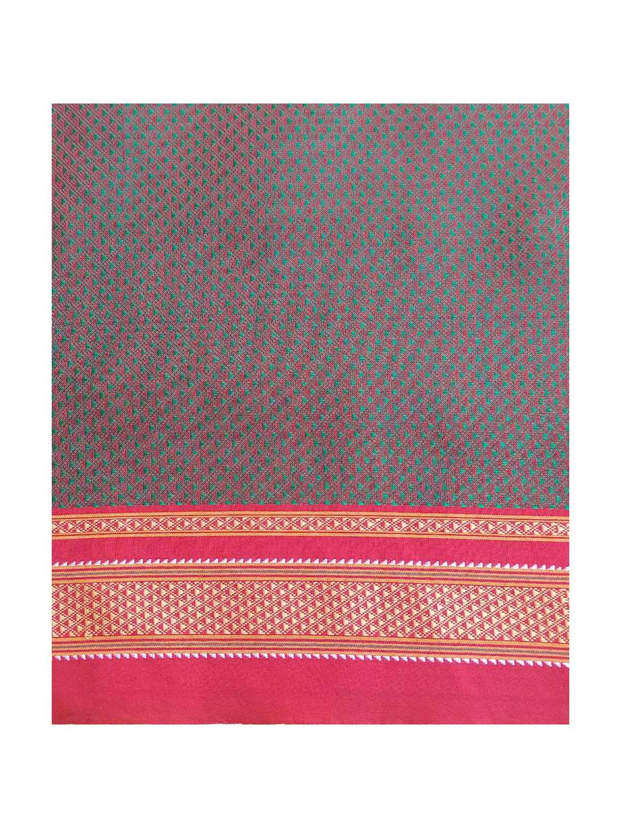 Khana / Khunn Blouse Piece - Silver Green with Maroon blend Khana / Khunn Blouse Piece - Silver Green with Maroon blend