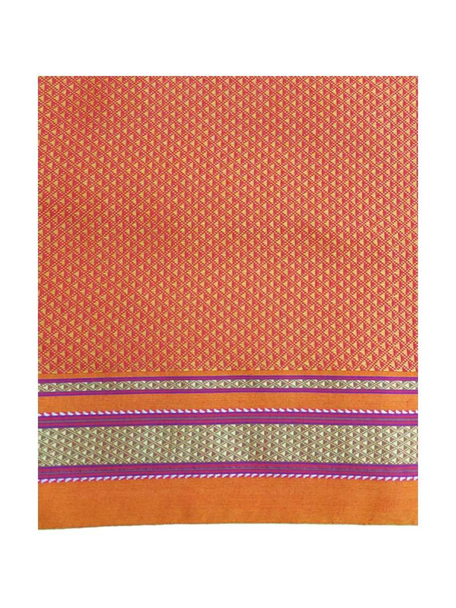 Khana / Khunn Blouse Piece - Orange with Golden blend Khana / Khunn Blouse Piece - Orange with Golden blend