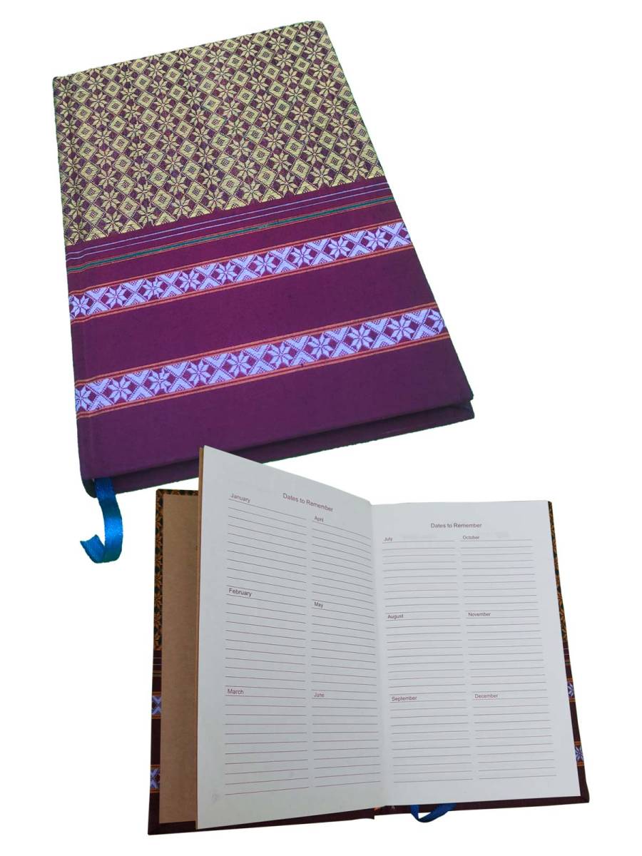 Khana Handloom Diaries - A5 Size - Golden Yellow Khana Handloom Diaries - A5 Size - Golden Yellow
