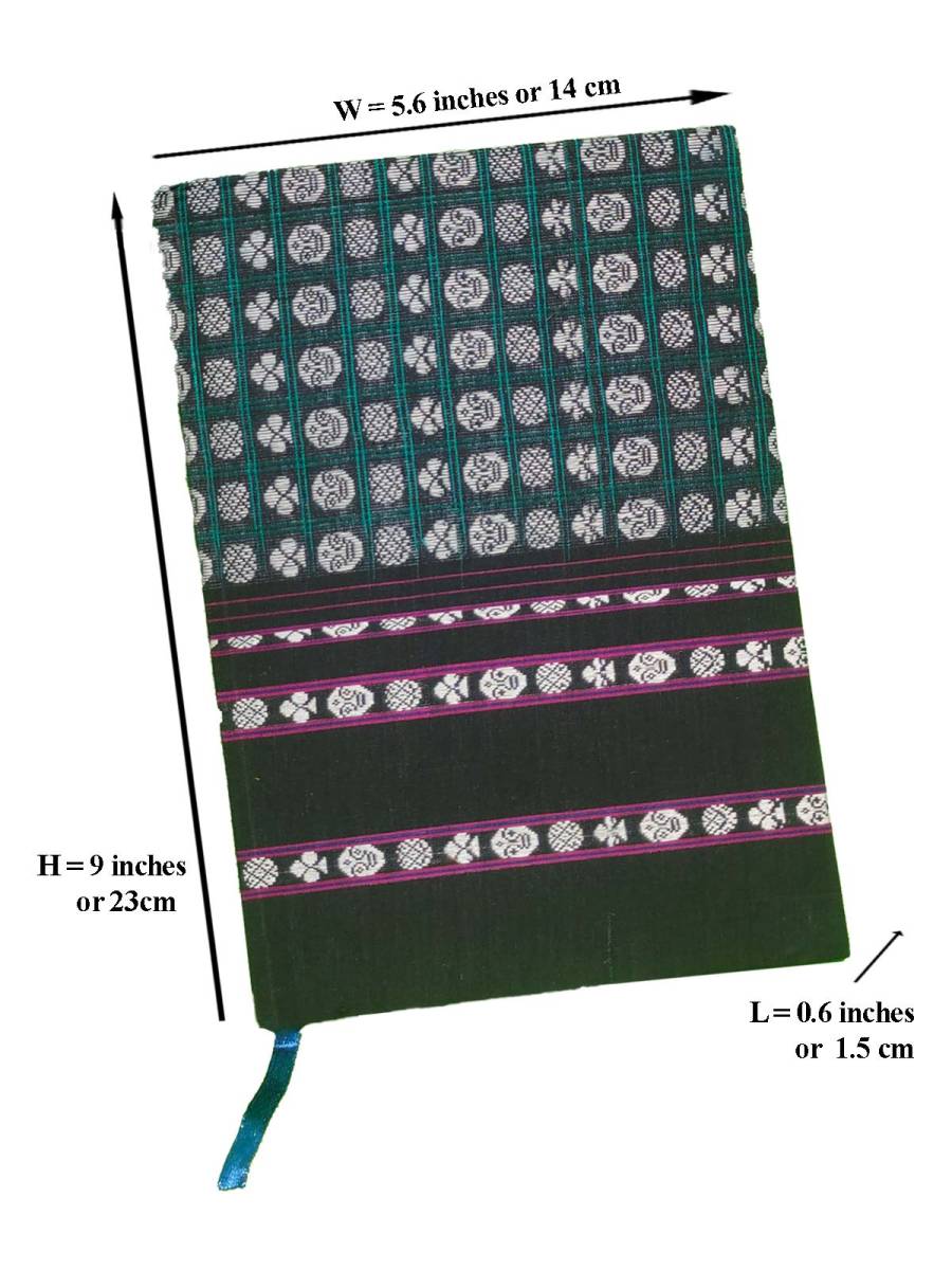 Khana Handloom Diaries - A5 Size - Green Black