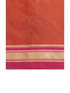 Khana / Khunn Blouse Piece - Dark Orange with Golden blend

