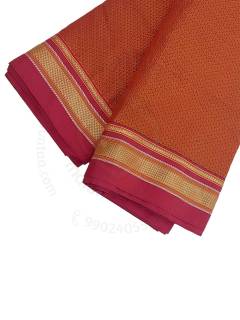 Khana / Khunn Blouse Piece - Dark Orange with Golden blend
