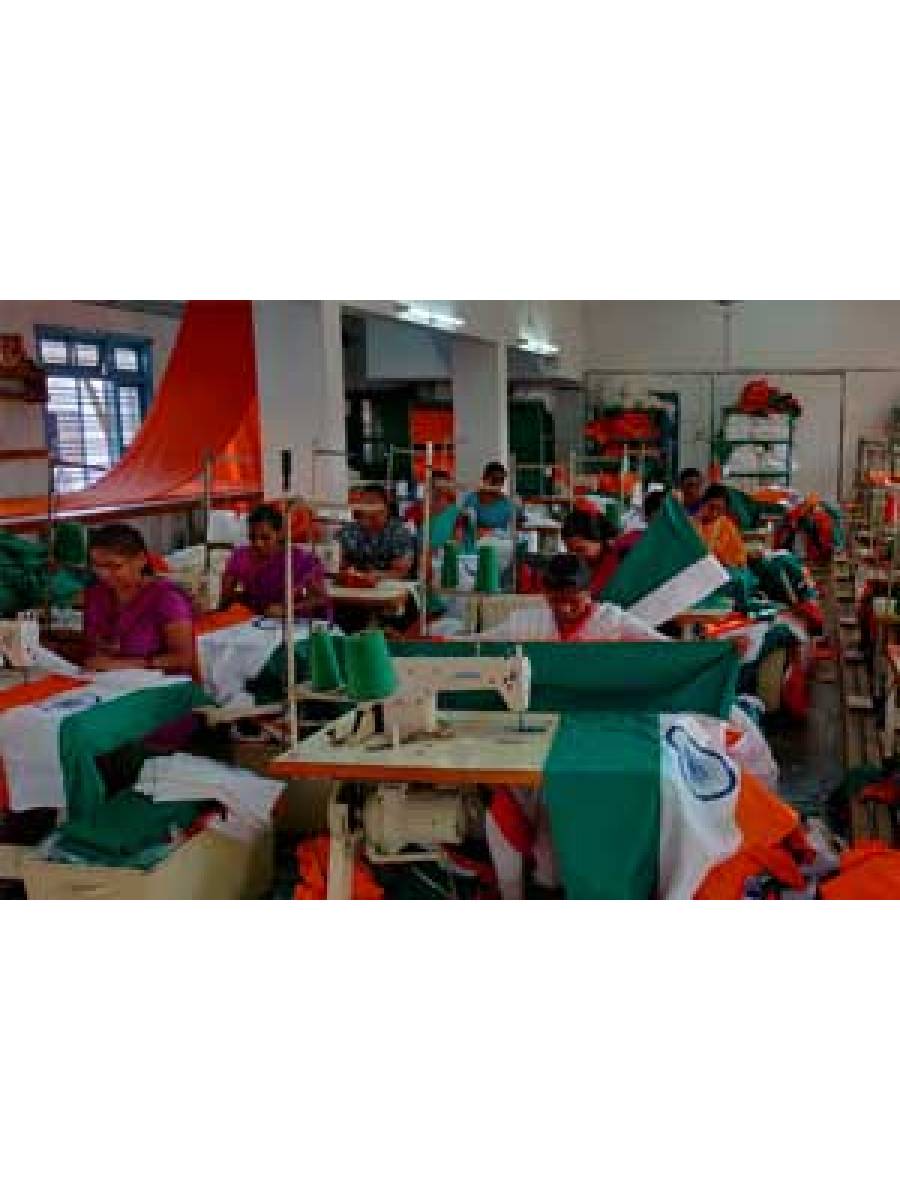 The Indian National Flag | Khadi Cotton Tiranga | 6 inch x 4 inch - Table Flag | BIS - IS1 approved