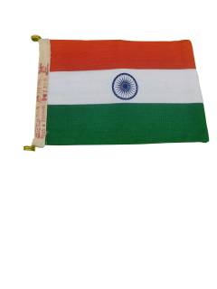 The Indian National Flag | Khadi Cotton Tiranga| 9 inch x 6 inch - Car Flag | BIS - IS1 approved