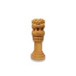 Handicraft Wooden Ashoka Pillar | Table Office Home Decor | 4 inch
