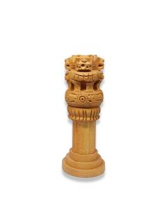 Handicraft Wooden Ashoka Pillar | Table Office Home Decor | 4 inch

