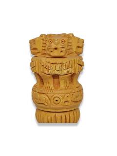 Handicraft Wooden Ashoka Pillar | Table Office Home Decor | 4 inch
