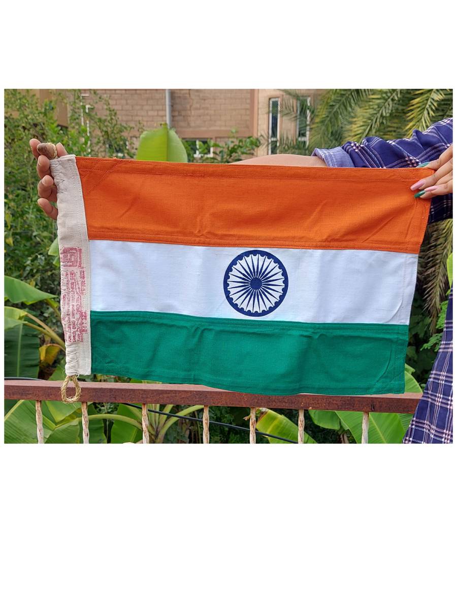 The Indian National Flag | Khadi Cotton Tiranga | 1.5 ft x 1ft  | BIS - IS1 approved