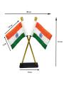 National Flag | Khadi Cotton Tiranga | 7.5cm x 5cm | Cross Table Flag National Flag | Khadi Cotton Tiranga | 7.5cm x 5cm | Cross Table Flag