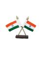 National Flag | Khadi Cotton Tiranga | 6cm x 4cm | Small cross Table Flag | Car dashboard Flag
