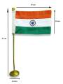 The Indian National Flag | Khadi Cotton Tiranga | 6 inch x 4 inch - Table Flag | BIS - IS1 approved