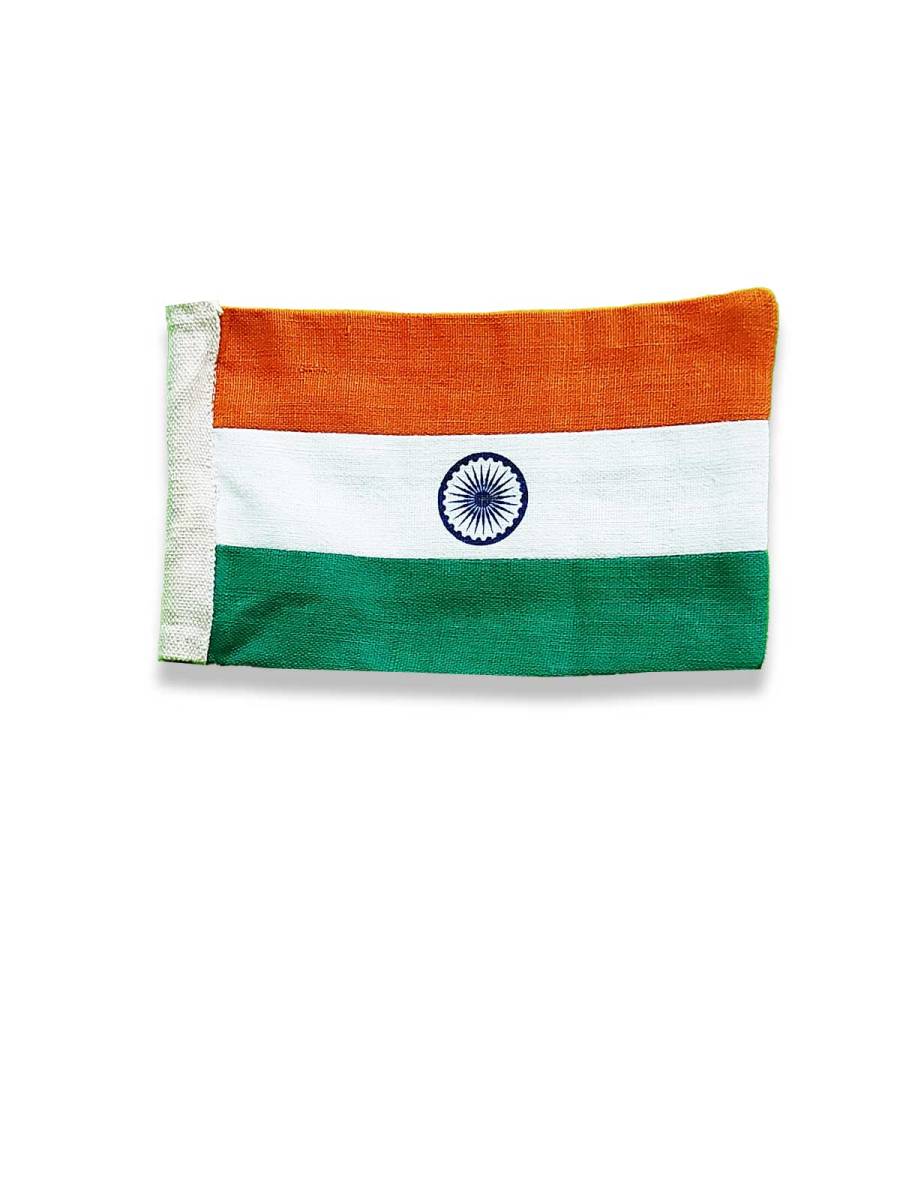 The Indian National Flag | Khadi Cotton Tiranga | 6 inch x 4 inch - Table Flag | BIS - IS1 approved