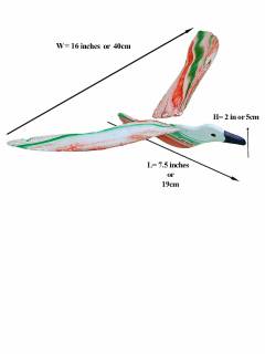 Wooden Bird Tiranga pair  -  Set of 2 - Garden/Outdoor Decor