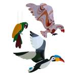 Wooden Birds - Combo1 - HornBill, Parrot, Eagle - Garden/Outdoor Decor
