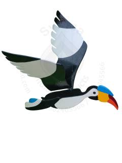 Wooden Bird - Hornbill - Garden/Outdoor Decor

