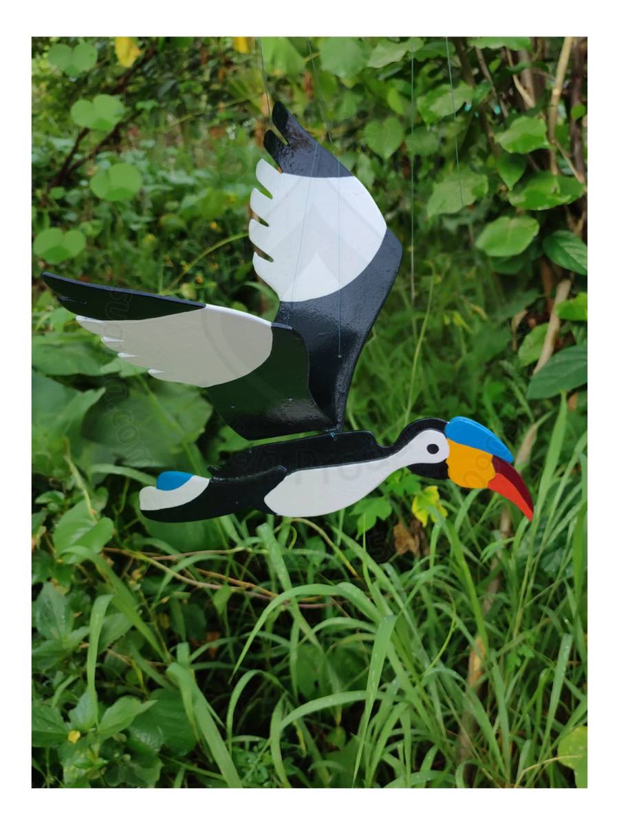 Wooden Bird - Hornbill - Garden/Outdoor Decor
