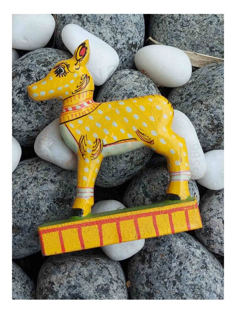 Handcrafted Wooden Carved Animal - Harina - Deer Figurine - Set of 2 - Orissa Crafts - Home Decor
