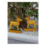 Handcrafted Wooden Carved Animal - Harina - Deer Figurine - Set of 2 - Orissa Crafts - Home Decor
