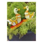 Handcrafted Wooden Carved Bird - Hamsa - Swan Figurine - Set of 2 - Orissa Crafts - Home Decor
