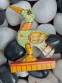 Handcrafted Wooden Carved Bird - Saaras - Crane Figurine - Set of 2 - Orissa Crafts - Home Decor