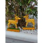 Handcrafted Wooden Carved Animal - Harina - Deer Figurine - Set of 2 - Orissa Crafts - Home Decor