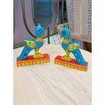 Handcrafted Wooden Carved Bird - Mayura - Peacock Figurine - Set of 2 - Orissa Crafts - Home Decor