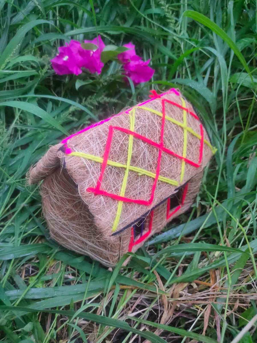 Orissa Coir Crafts - Handcrafted Hut Figurine - Home Decor