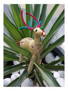 Orissa Coir Crafts - Handcrafted Deer Figurine - Set of 2 - Home Decor
