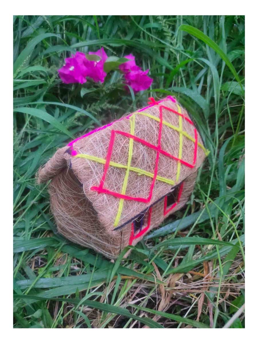 Orissa Coir Crafts - Handcrafted Hut Figurine - Home Decor
