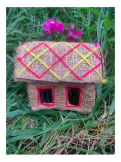 Orissa Coir Crafts - Handcrafted Hut Figurine - Home Decor
