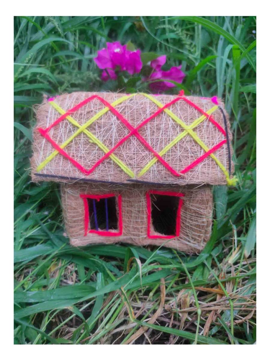 Orissa Coir Crafts - Handcrafted Hut Figurine - Home Decor
