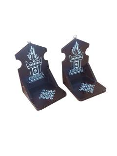 Festive - Diya Stand - Set of 2 - Wall Hanging - Brown
