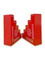 Festive - Traditional Rangoli Printed Puja Stand  - Set of 2 - Red - 5 Steps
