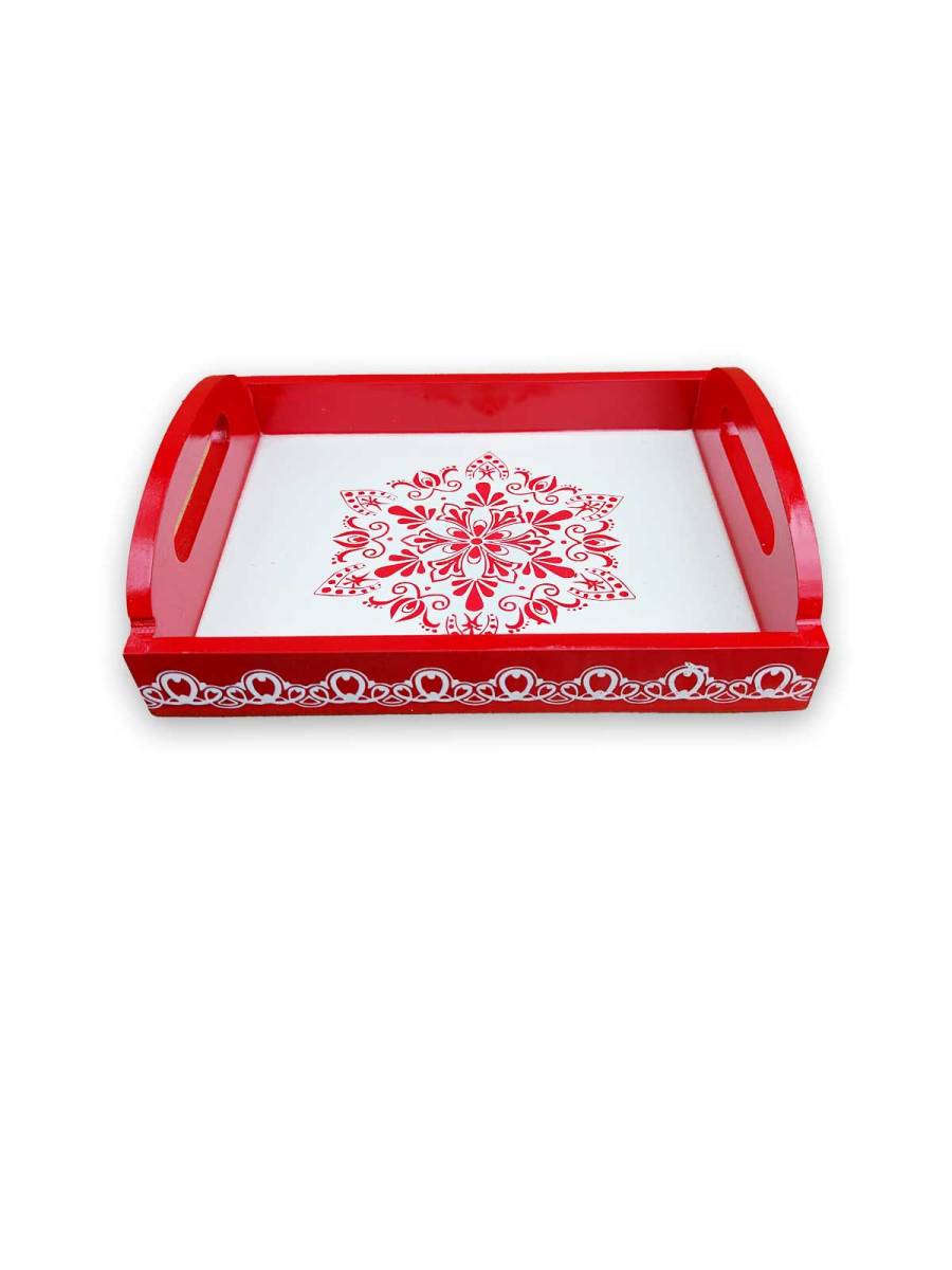 Wooden Serving Tray - Small - Assorted Color - 6x8 inches