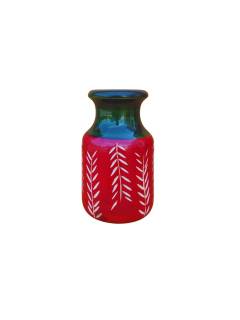 Wooden Carved Vase - Pack of 1 - Small - Assorted