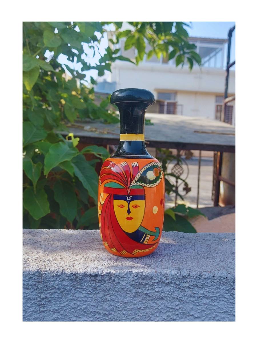 Wooden Vase - Set of 2 - Small - Tribal Art Krishna
Wooden Vase - Set of 2 - Small - Tribal Art Krishna