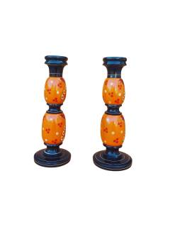 Wooden Vase - Set of 2 - Tribal Art Krishna
