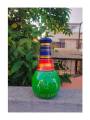 Wooden Vase - Warli Art - Green

