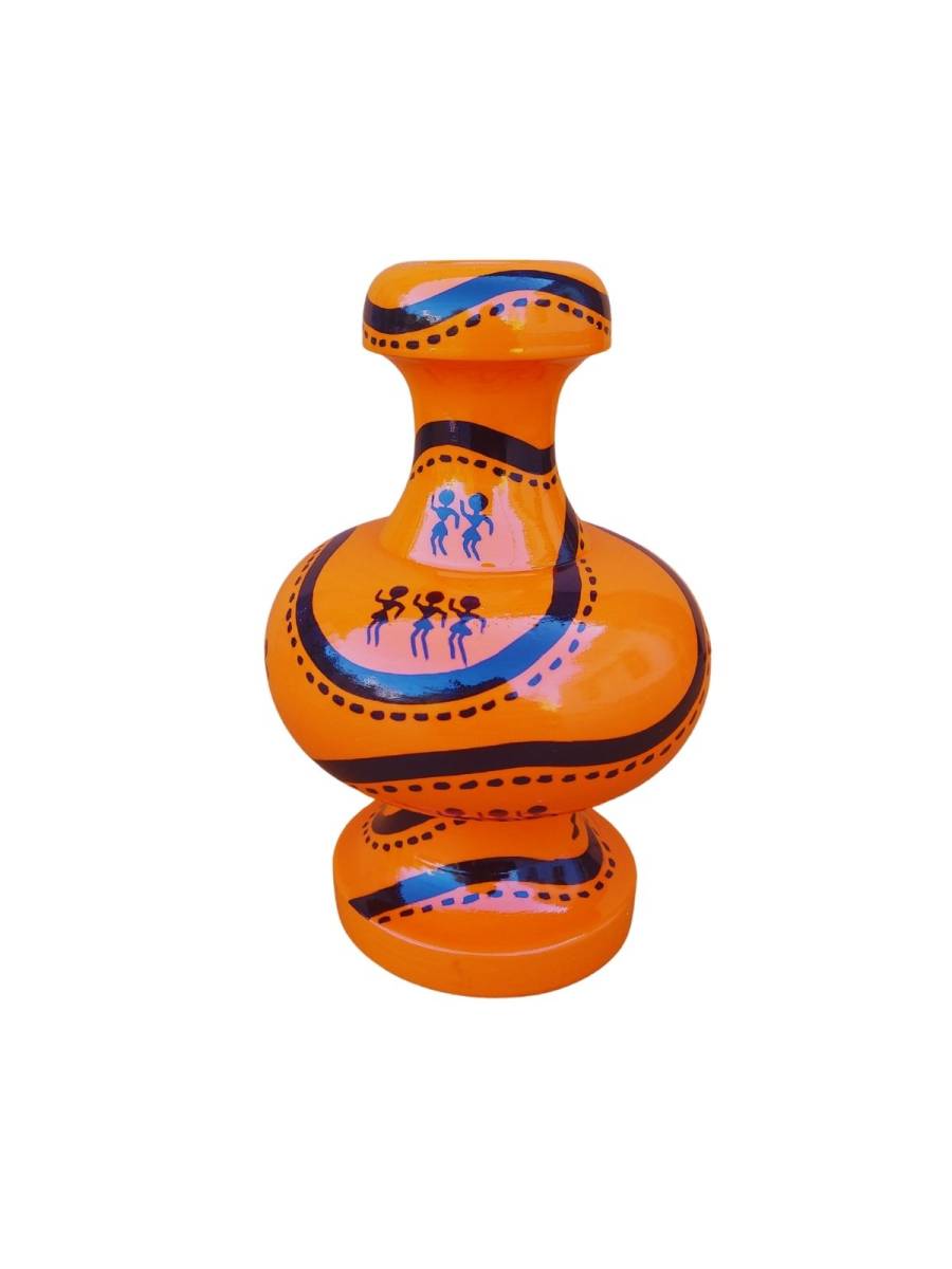 Wooden Vase - Warli Art - Orange
Wooden Vase - Warli Art - Orange