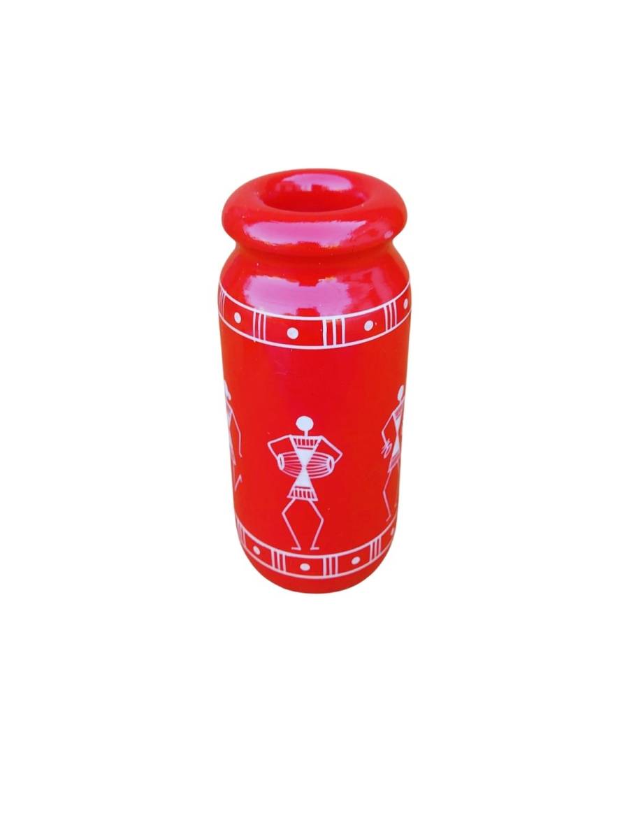 Wooden Vase - Warli Art - Red & Gold
Wooden Vase - Warli Art - Red & Gold