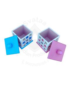 Wooden Candy Box | Storage Box - Floral Print - Pack of 1 - Assorted Color