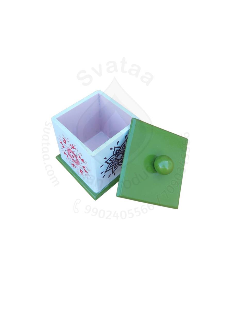 Wooden Candy Box | Storage Box - Mandala Print - Pack of 1 - Assorted Color