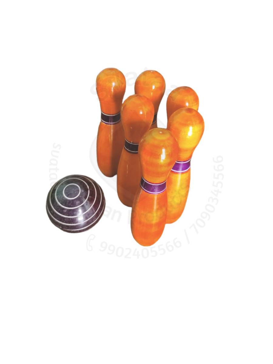 Game - Wooden Bowling Play Set
