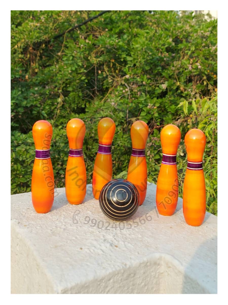 Game - Wooden Bowling Play Set

