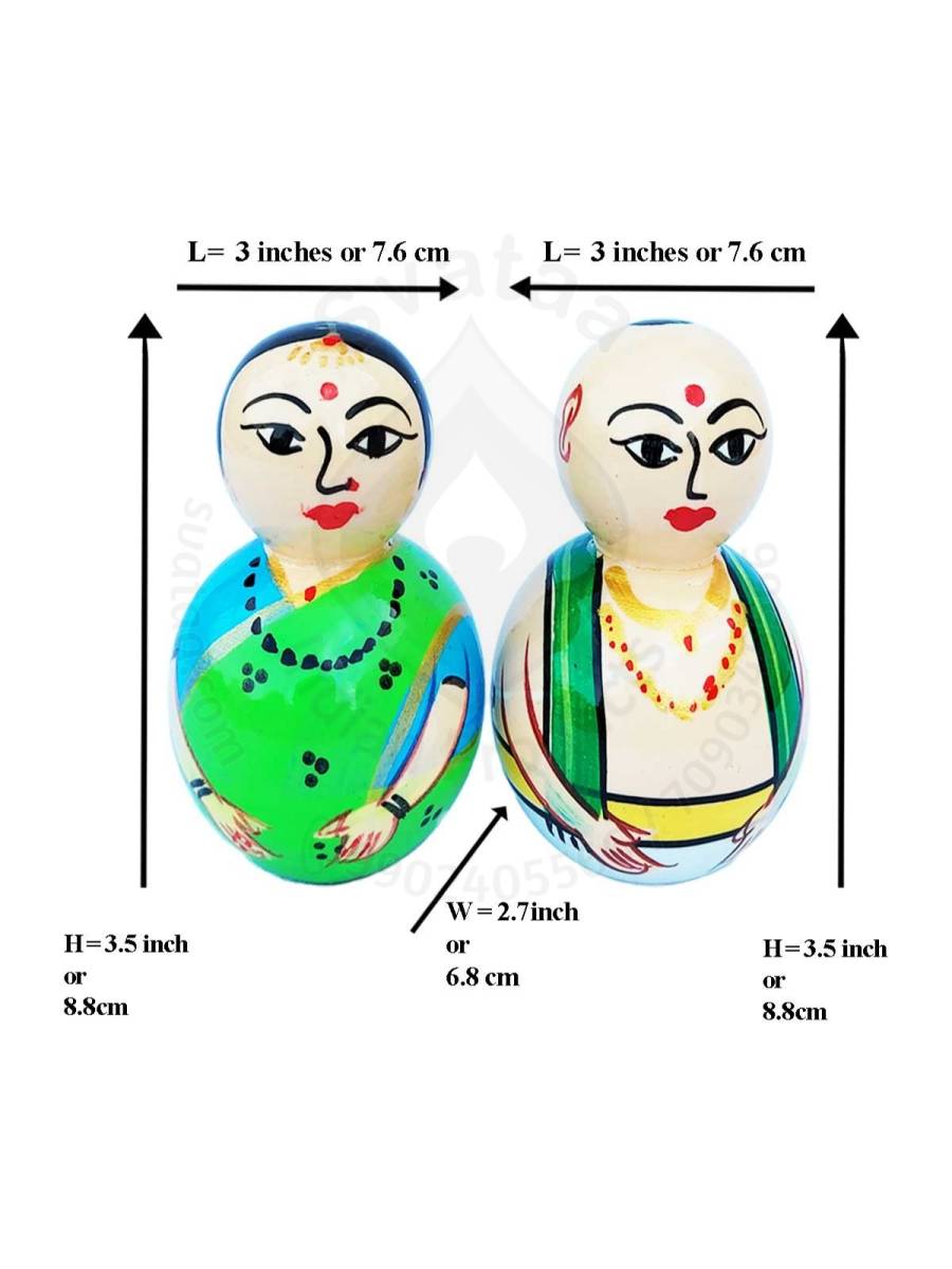 Pair Doll - Pujari - 3.5inch - Green
Pair Doll - Pujari - 3.5inch - Green