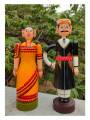 Pair Doll - Traditional Indian Couple - 9.5 inch - Yellow
