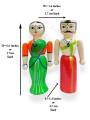 Pair Doll - Traditional - 6.5inch&nbsp;-&nbsp;Red Green
