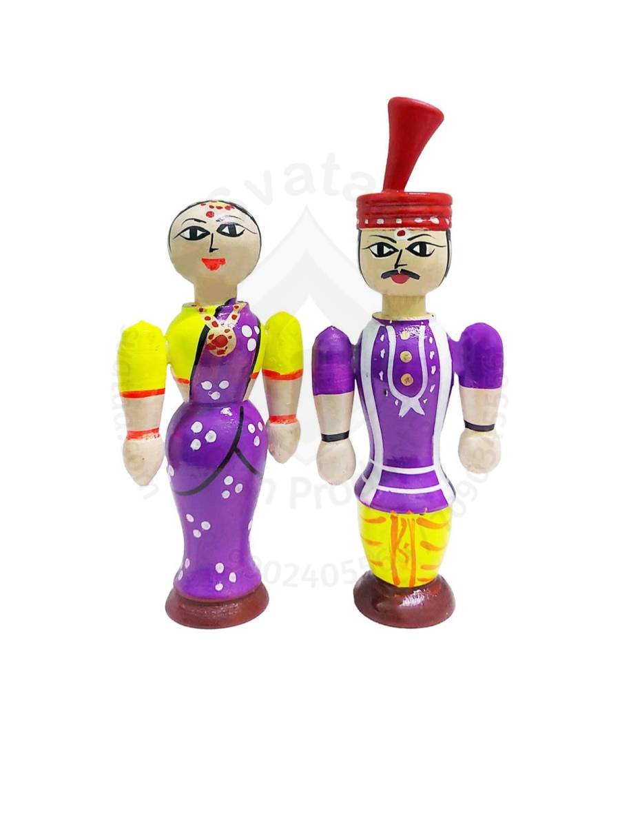 Pair Doll - Wedding -  4.5inch - Purple
