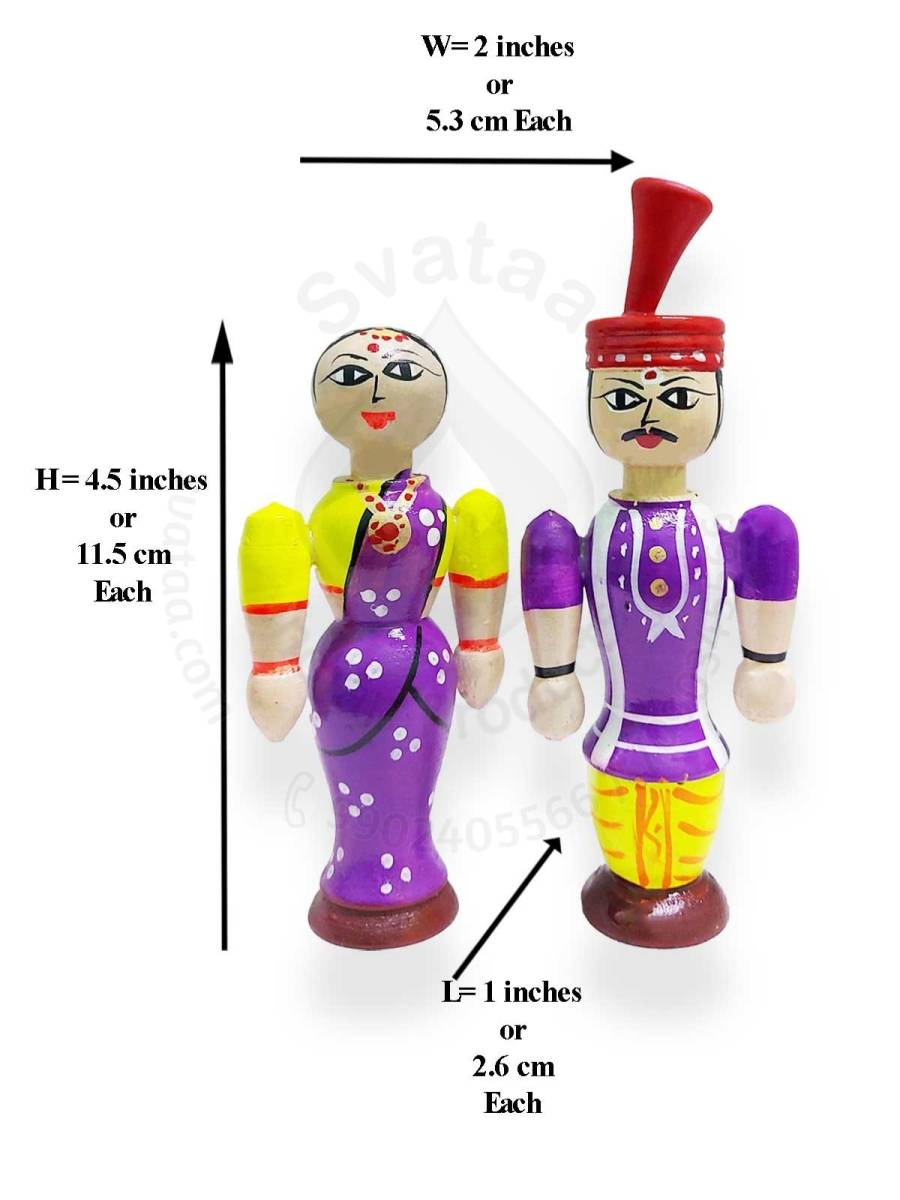 Pair Doll - Wedding -  4.5inch - Purple
